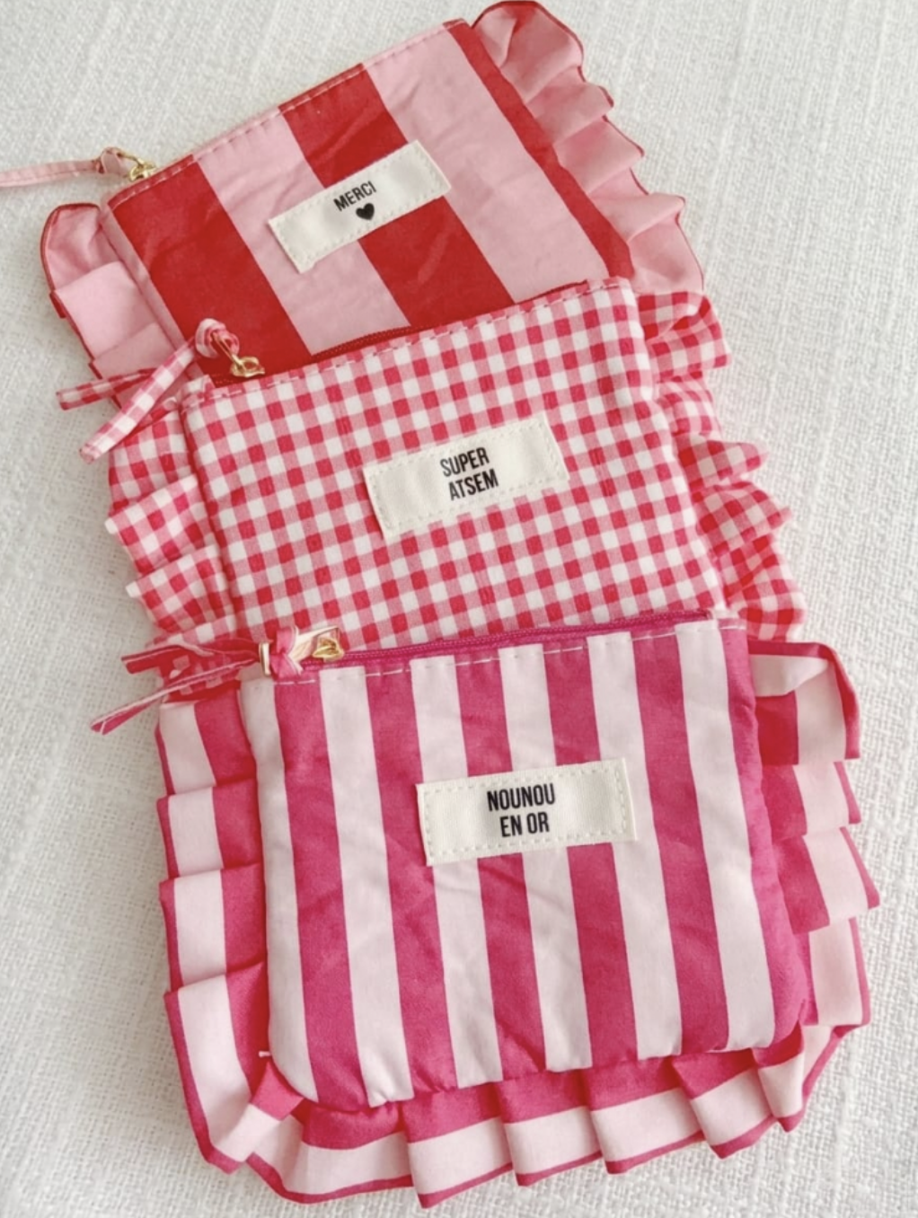 Pochette froufrou mix fushia