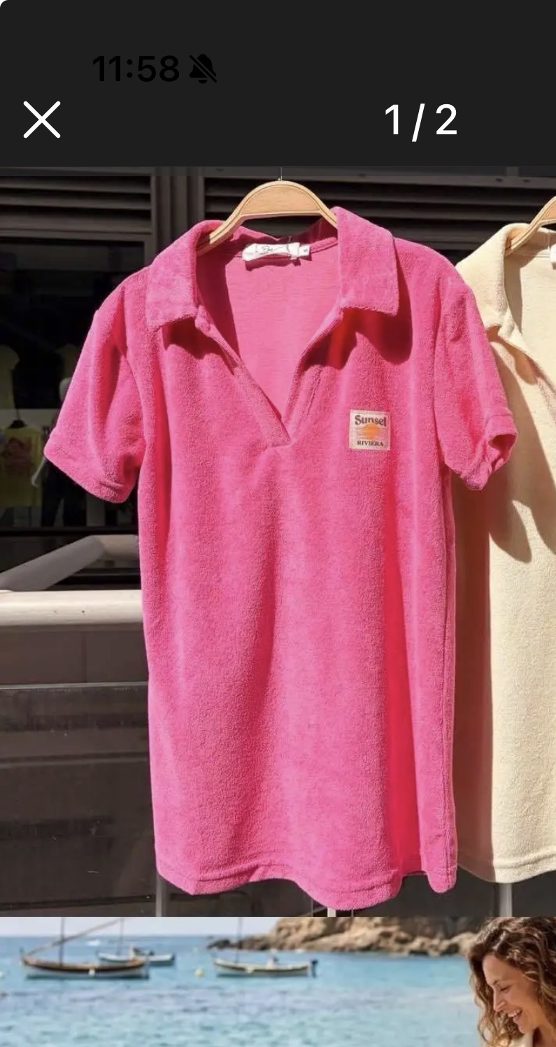 Robe en éponge Fushia 2