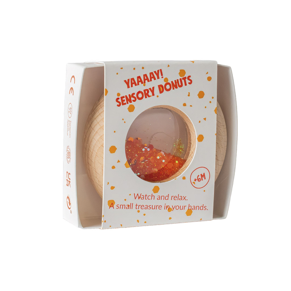 Hochet sensoriel Donut Orange