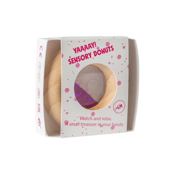 Hochet sensoriel Donut Rose