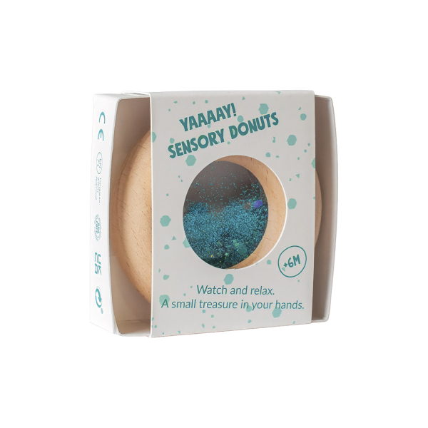 Hochet sensoriel Donut Turquoise