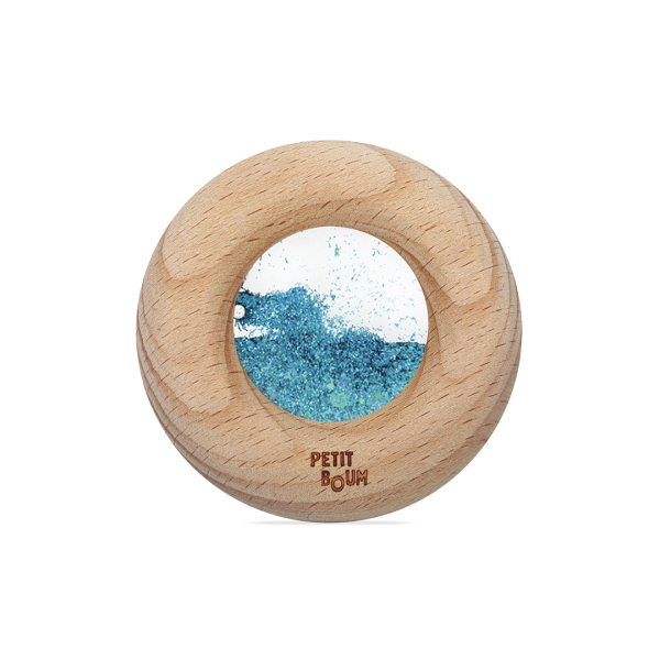 Hochet sensoriel Donut Turquoise 2