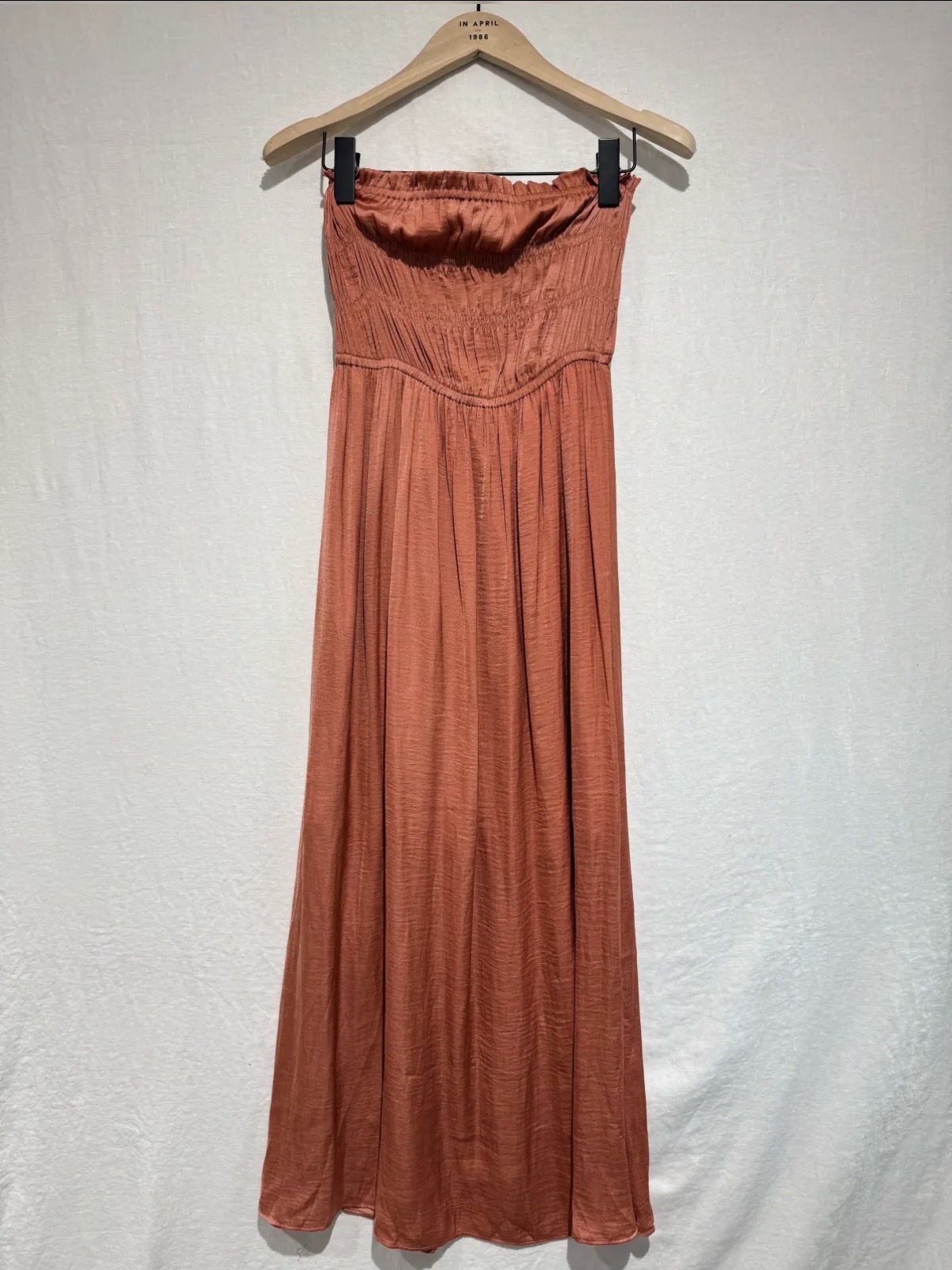 Robe fluide bustier terracotta  2
