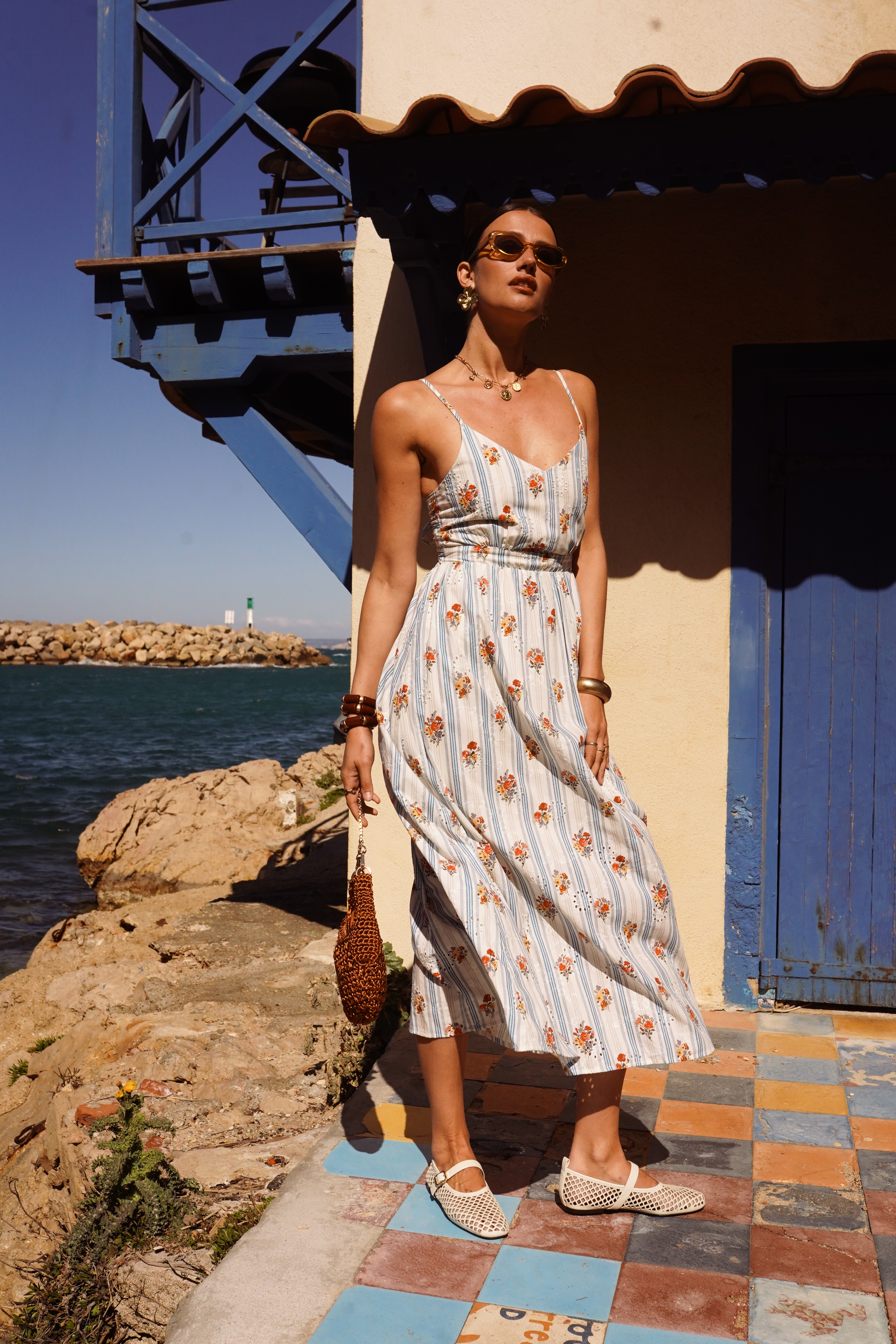Robe dos noué fleurie  2