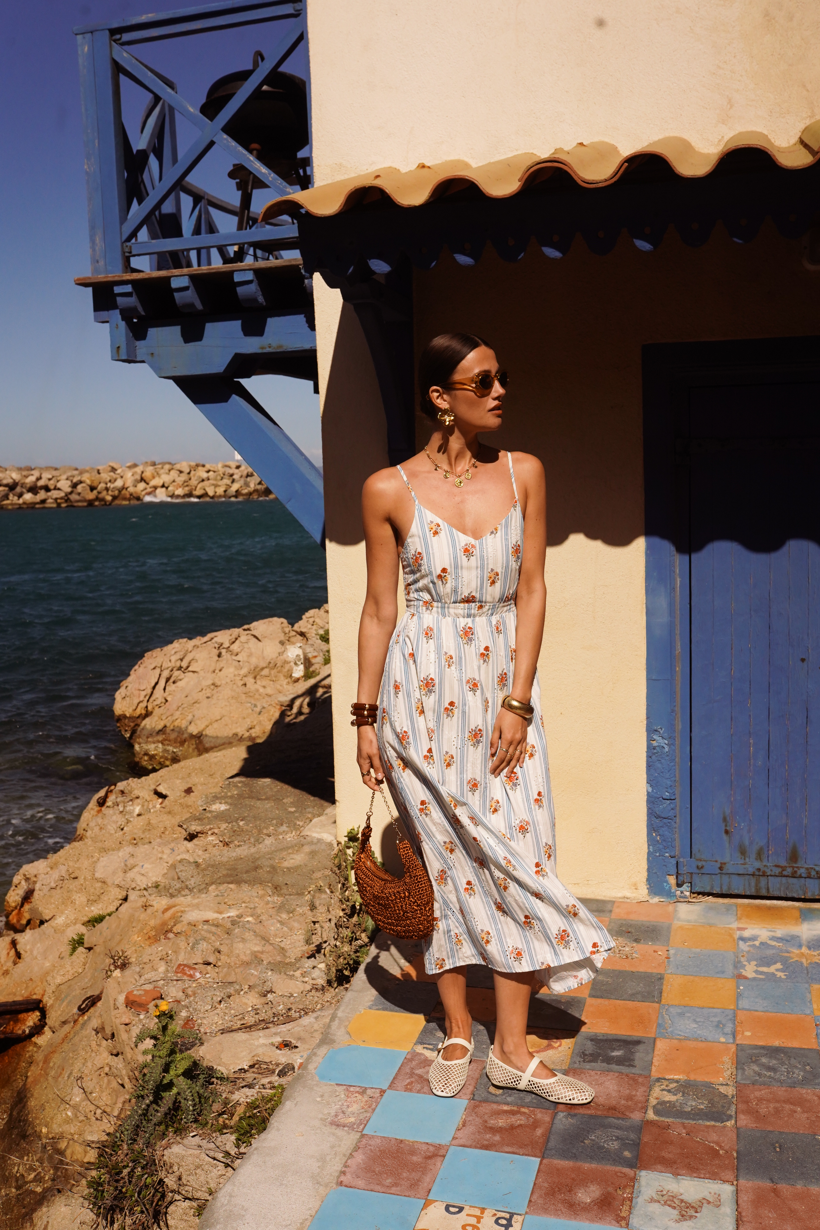 Robe dos noué fleurie  4