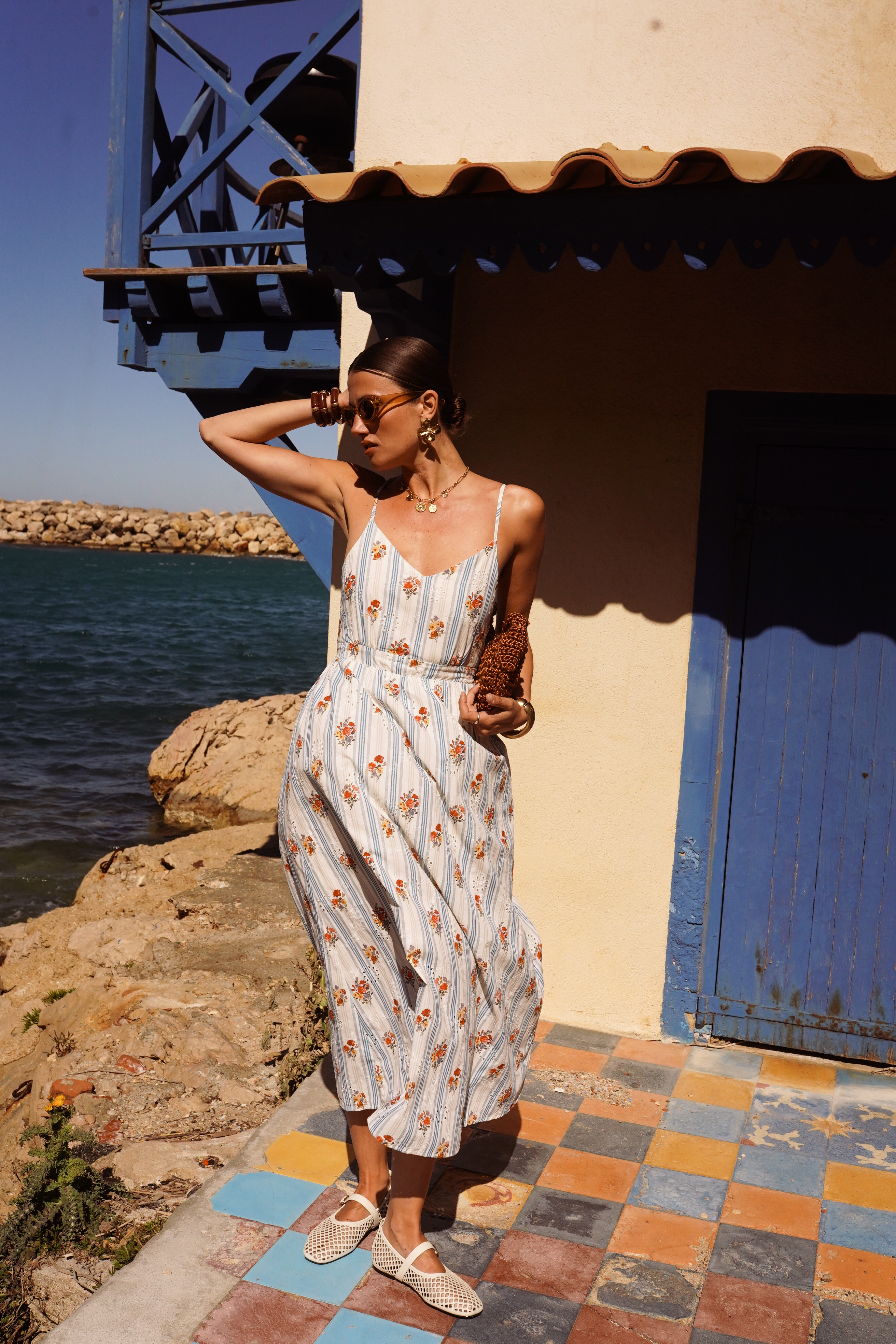 Robe dos noué fleurie  5