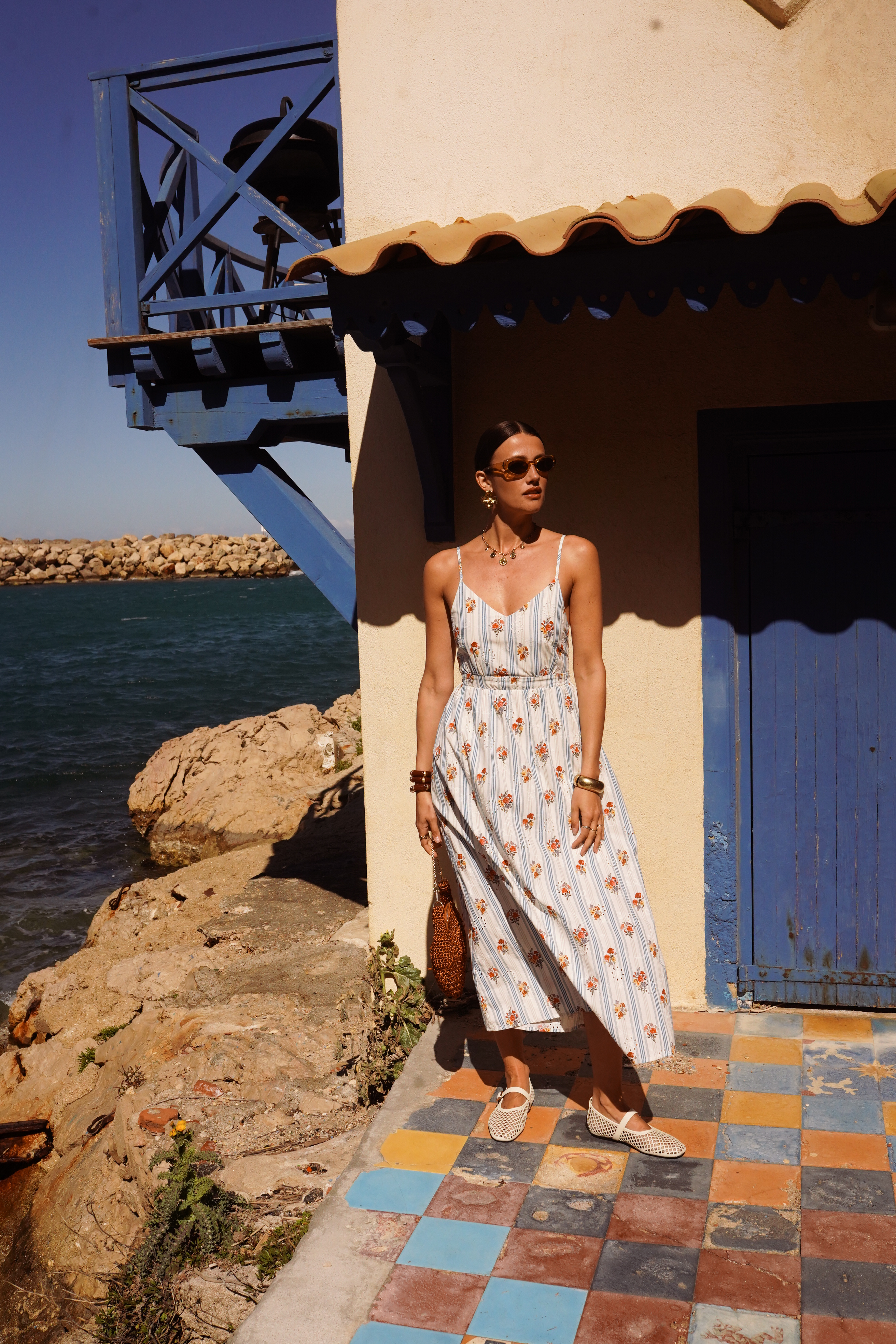 Robe dos noué fleurie  6