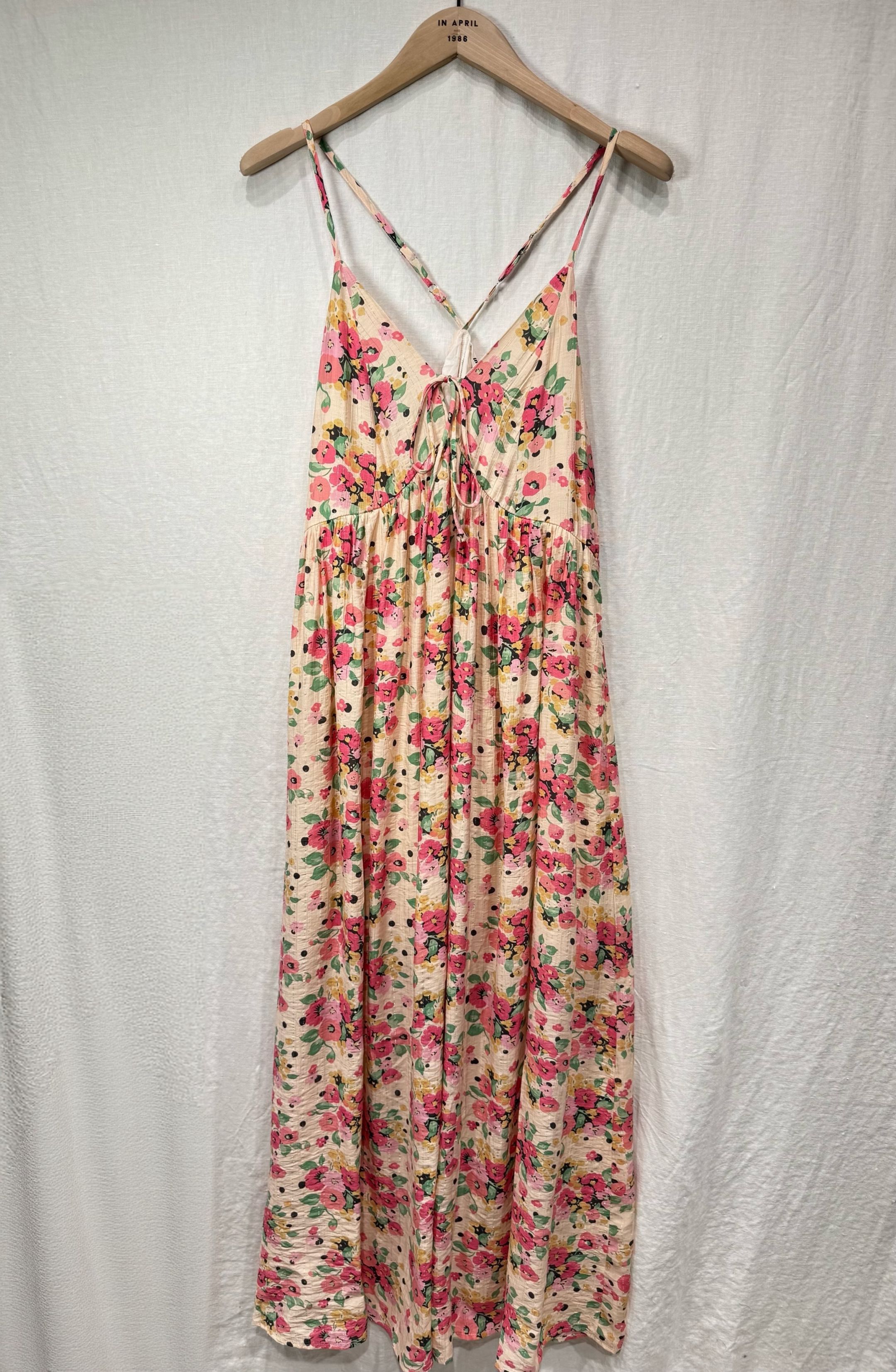 Robe longue à fleurs rose  3