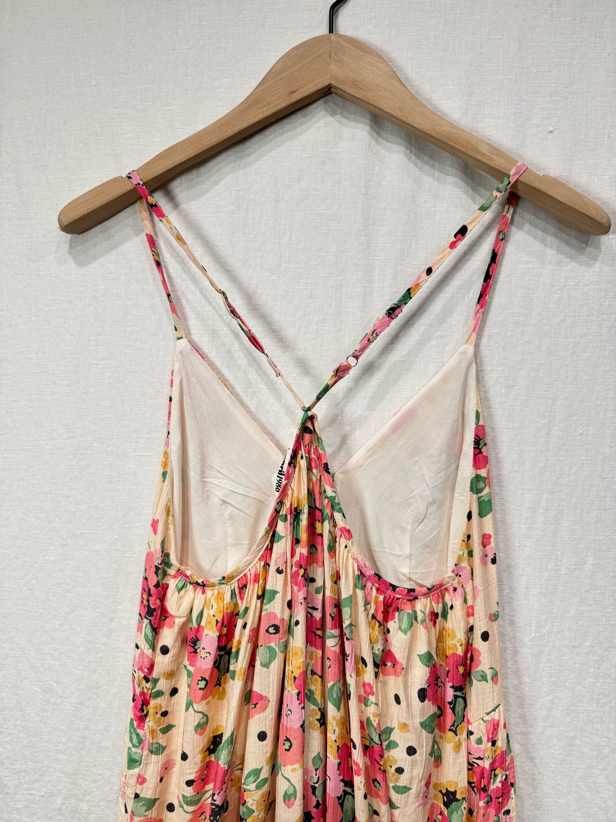 Robe longue à fleurs rose  6