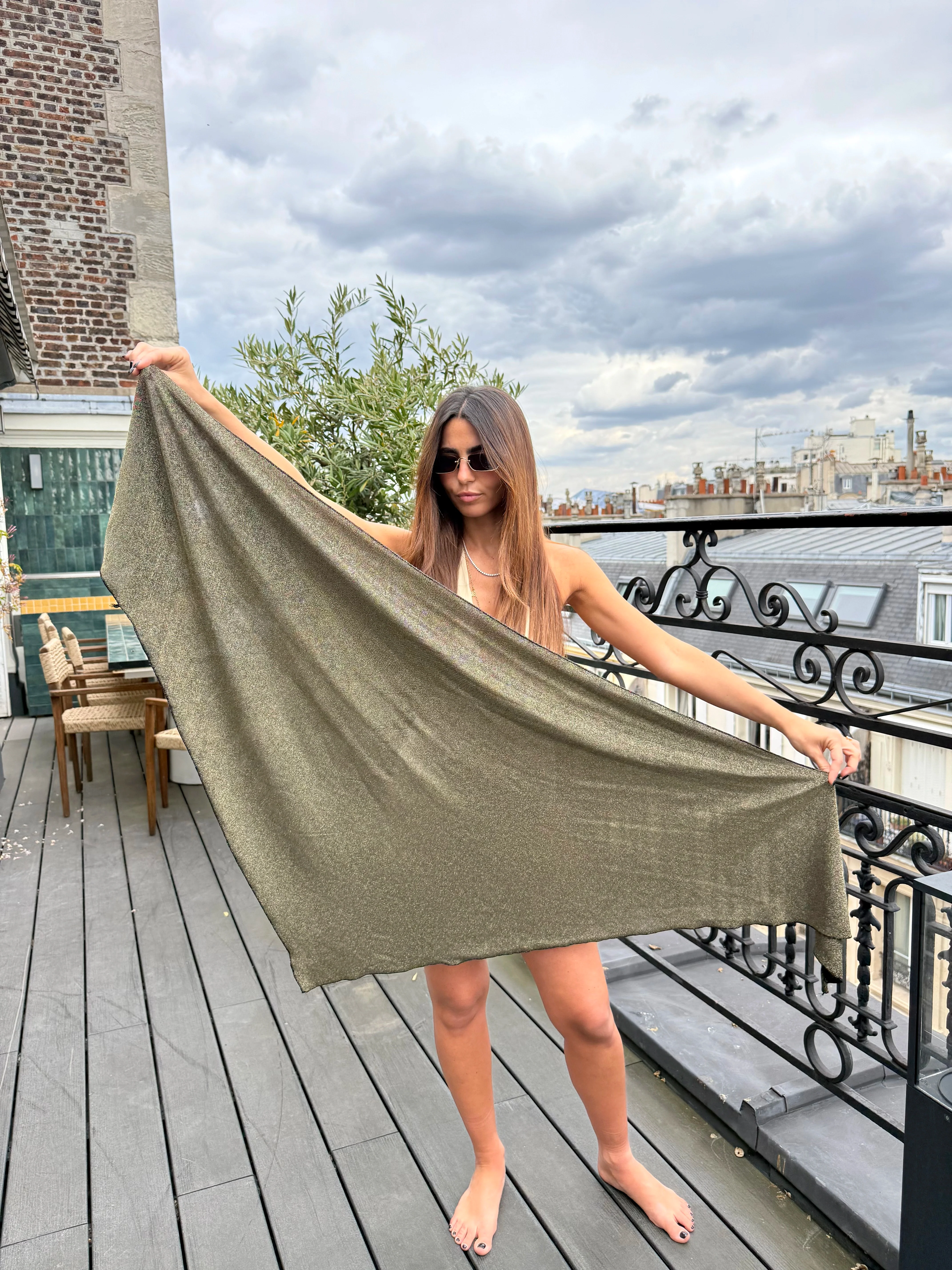 Paréo Grand Lurex Élastique - Fabrication Italienne
