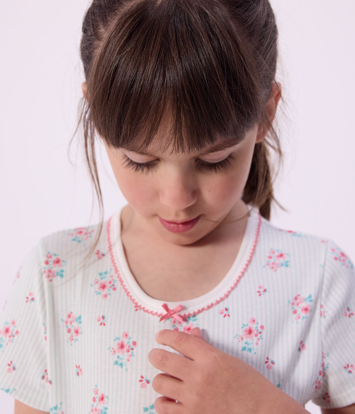 Pyjama short enfant en coton imprimé fleuri 5