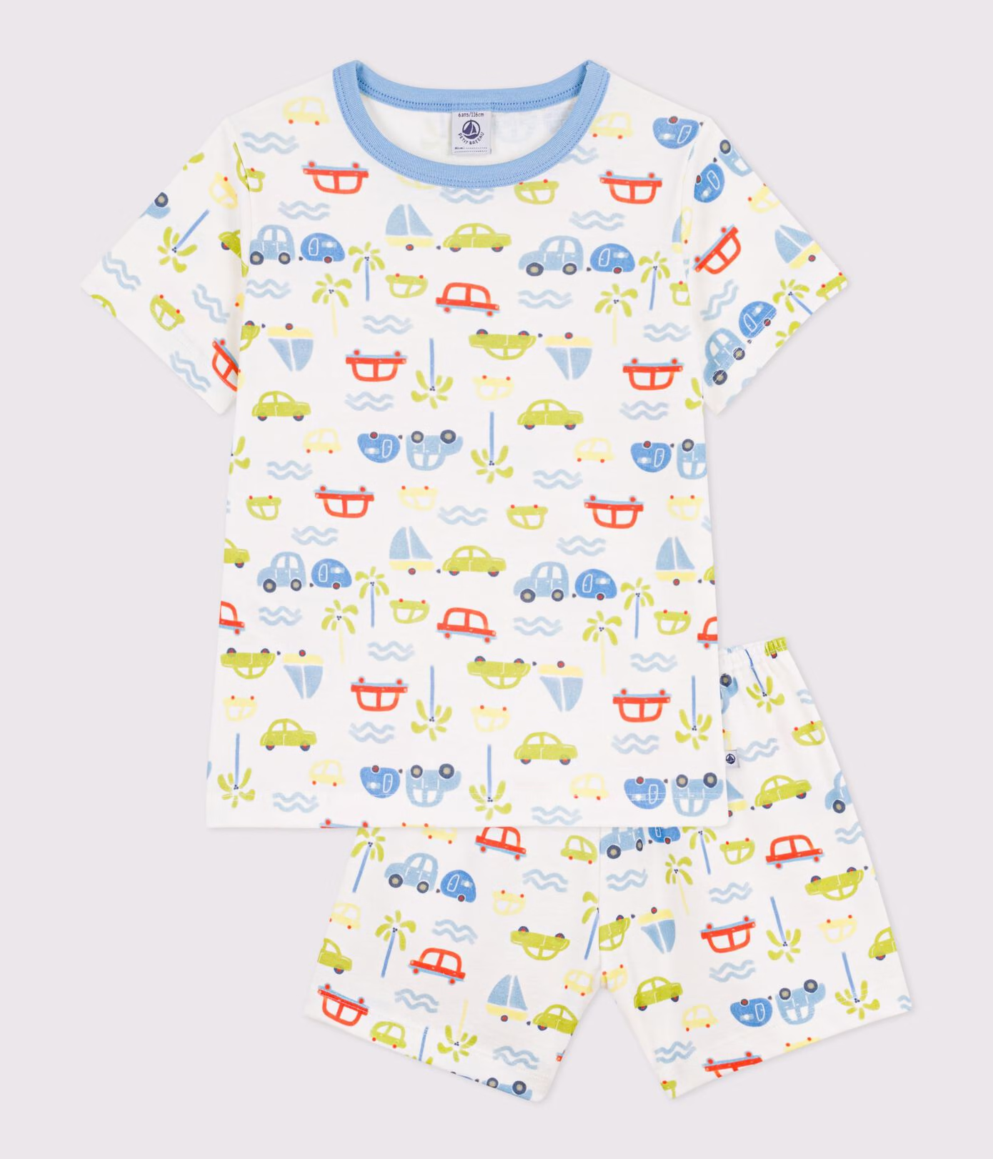 Pyjama short enfant en coton imprimé voitures — 2 ans