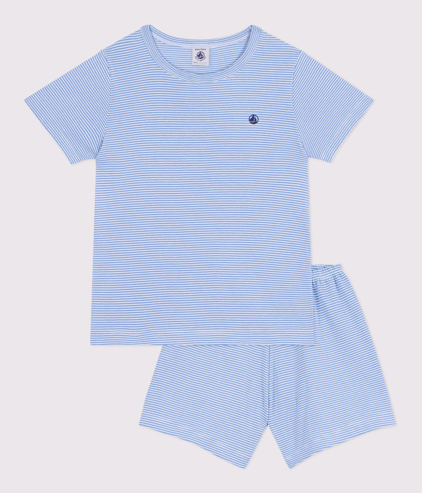 Pyjama short enfant en coton à rayures 2