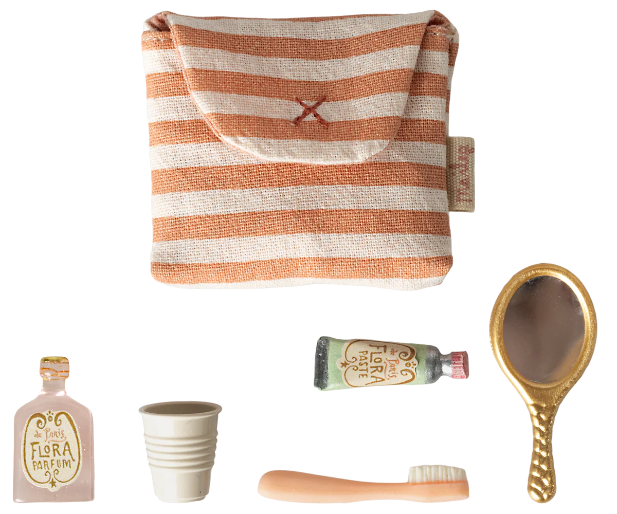 Trousse de toilettes, Souris - Rayé rouge 2
