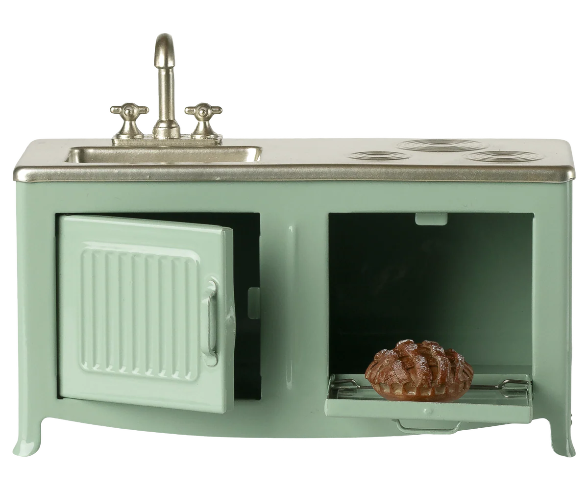 Maileg : Meuble de cuisine, Souris - Menthe
