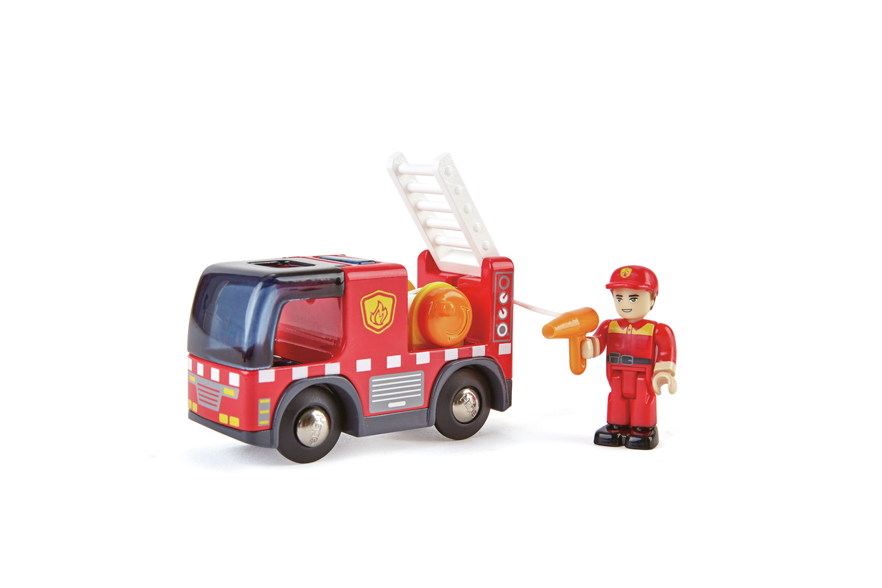 Camion de pompiers avec sirène