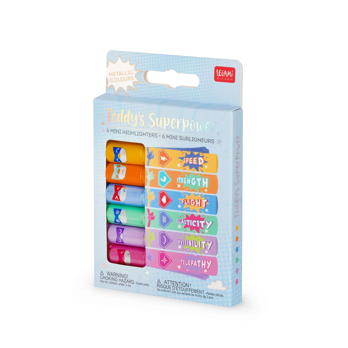 Set de 6 Mini Surligneurs - Teddy’s Superpower 2