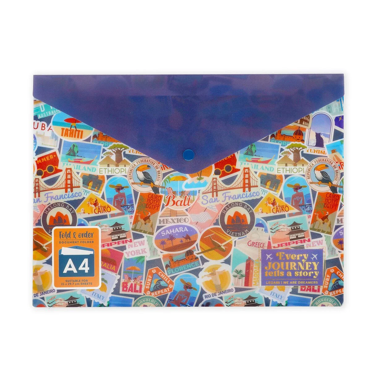 Petit Porte-documents - Fold & Order - Travel Stickers