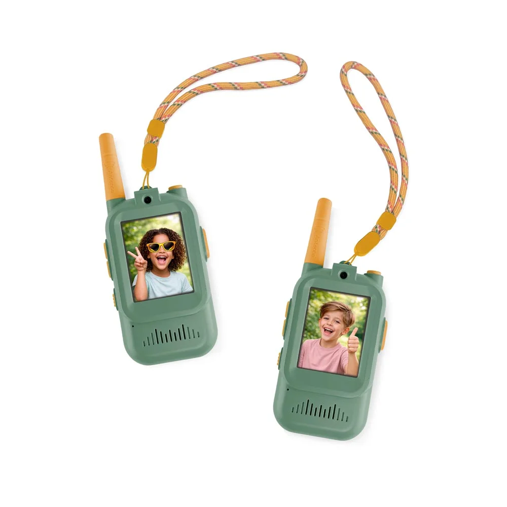 Talkie-walkie vidéo 300m de portée avec effets de voix et filtres – Vert