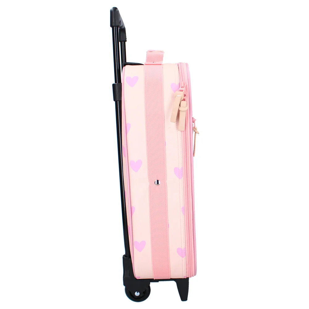 Valise à roulettes – Cœurs rose 4