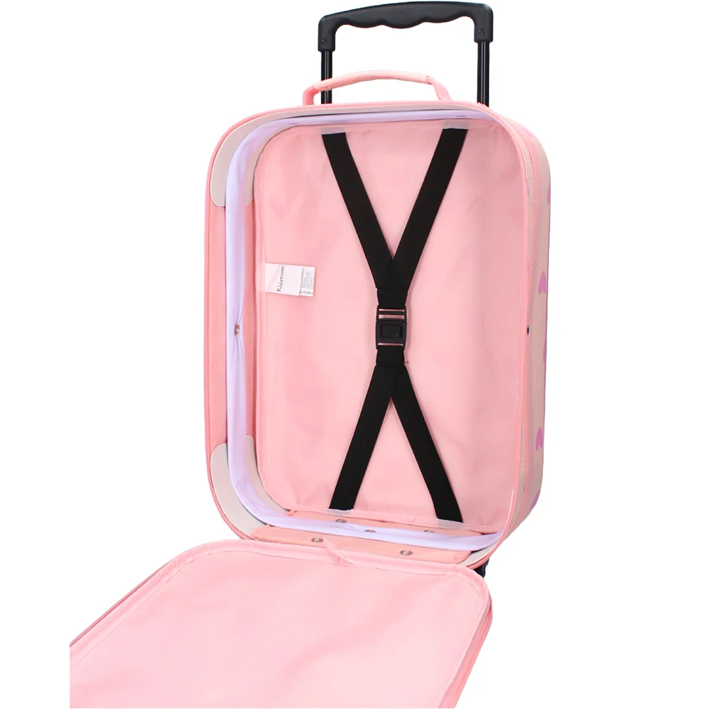 Valise à roulettes – Cœurs rose 6