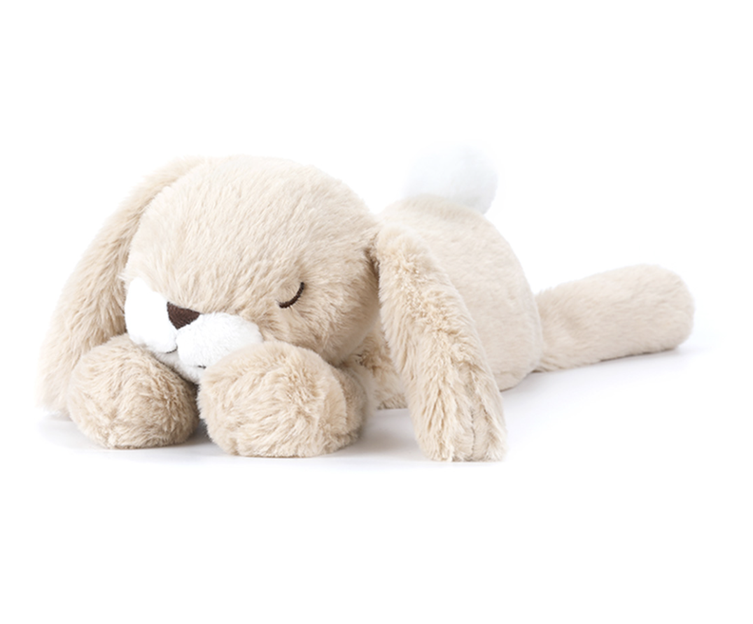 Peluche lapin qui dort 30cm