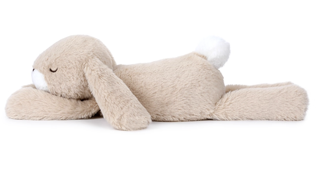 Peluche lapin qui dort 30cm 2