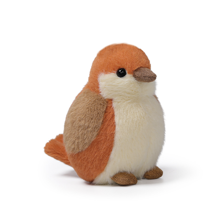 Peluche oiseaux orange