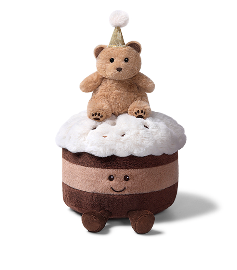 Peluche gâteau anniversaire Bear 3