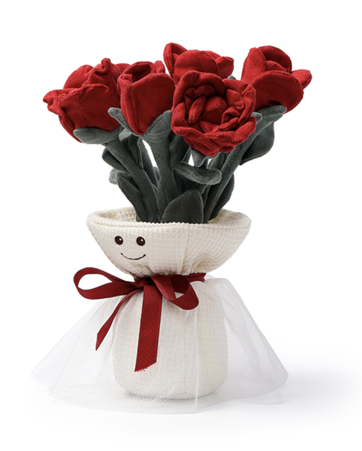 Peluche bouquet de roses rouges  2