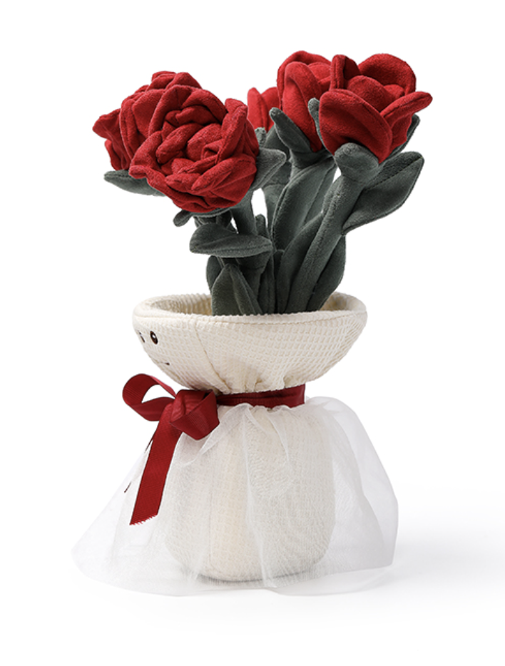 Peluche bouquet de roses rouges  3