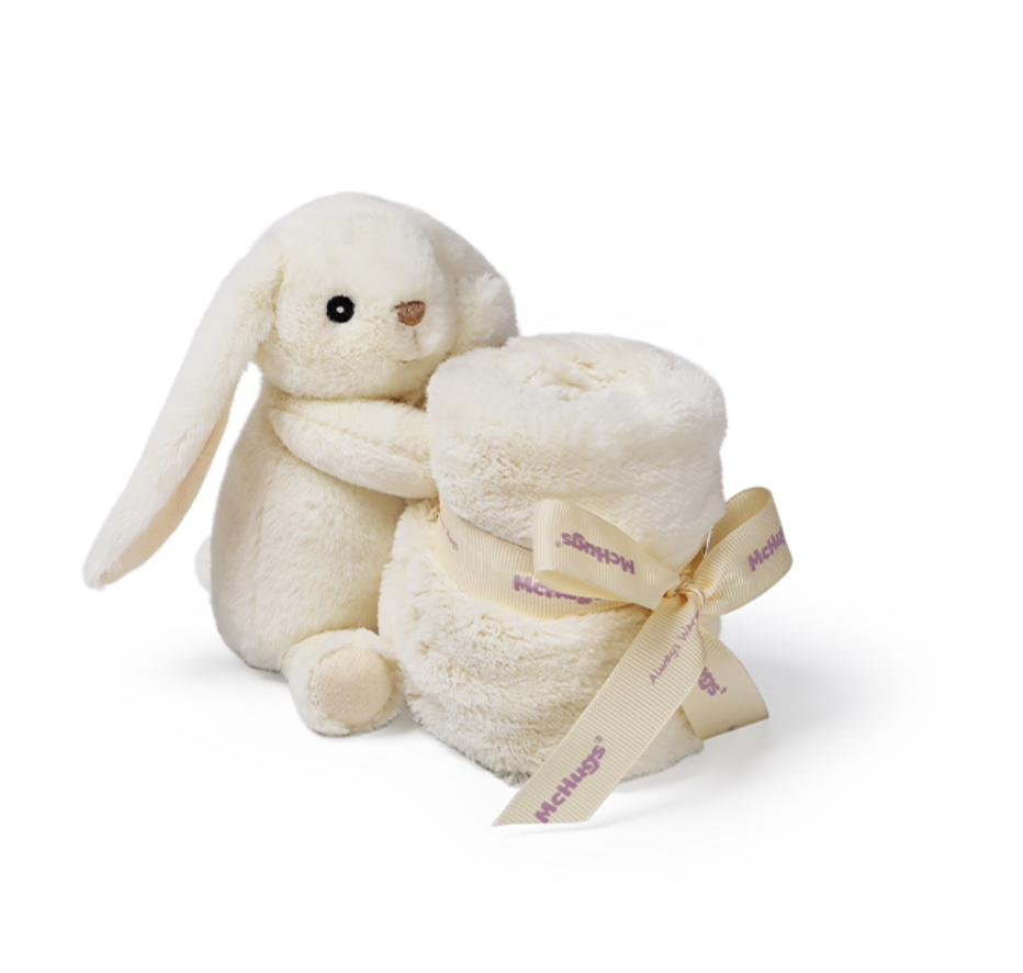 Doudou lapin avec couverture 2