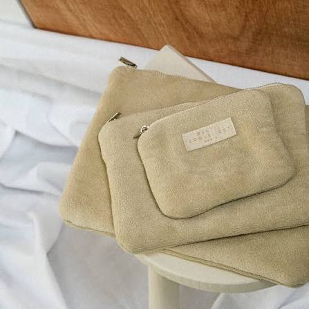 Pochette éponge beige 3