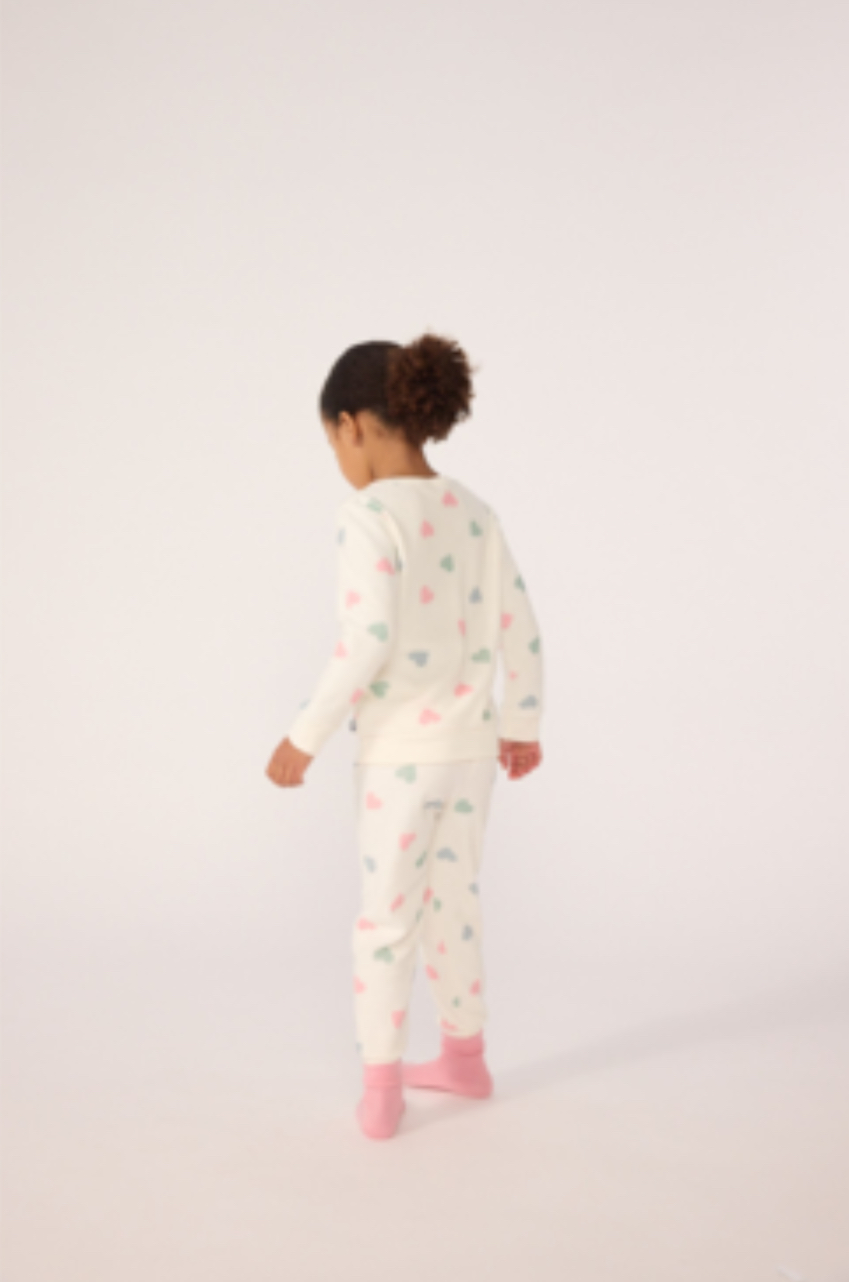 Pyjama Imprimée coeurs enfants — 2 ans