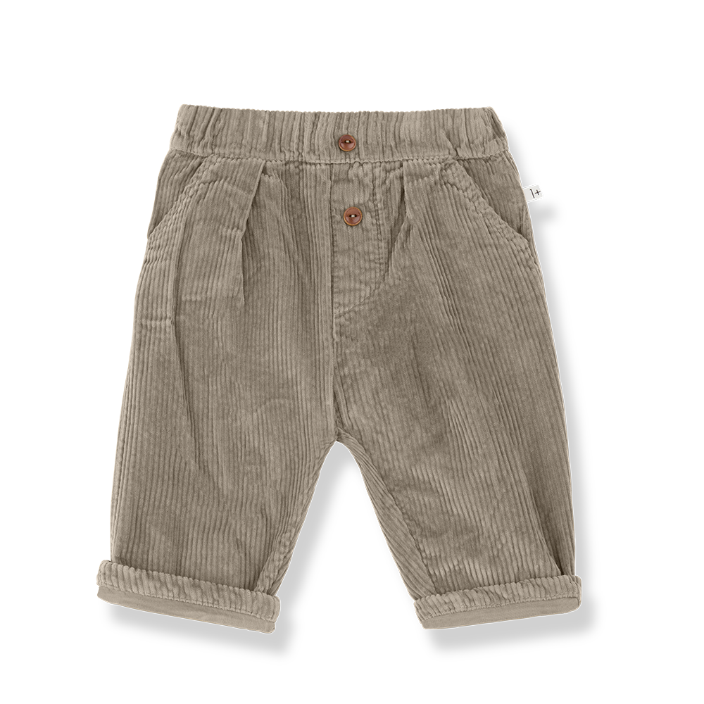 Pantalon velours QUEBEC taupe — 3 mois