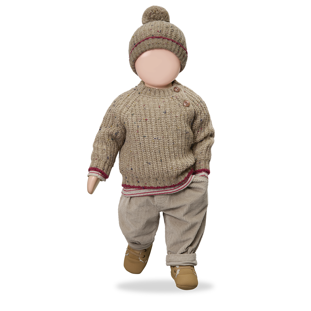 Pantalon velours QUEBEC taupe 3