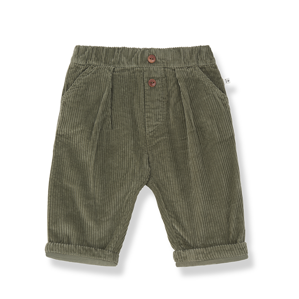 Pantalon velours QUEBEC kaki — 36 mois