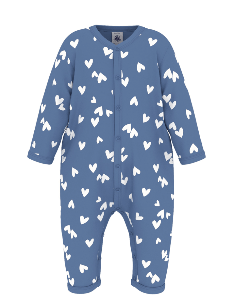 Pyjama bébé en coton sans pieds imprimé cœurs 2