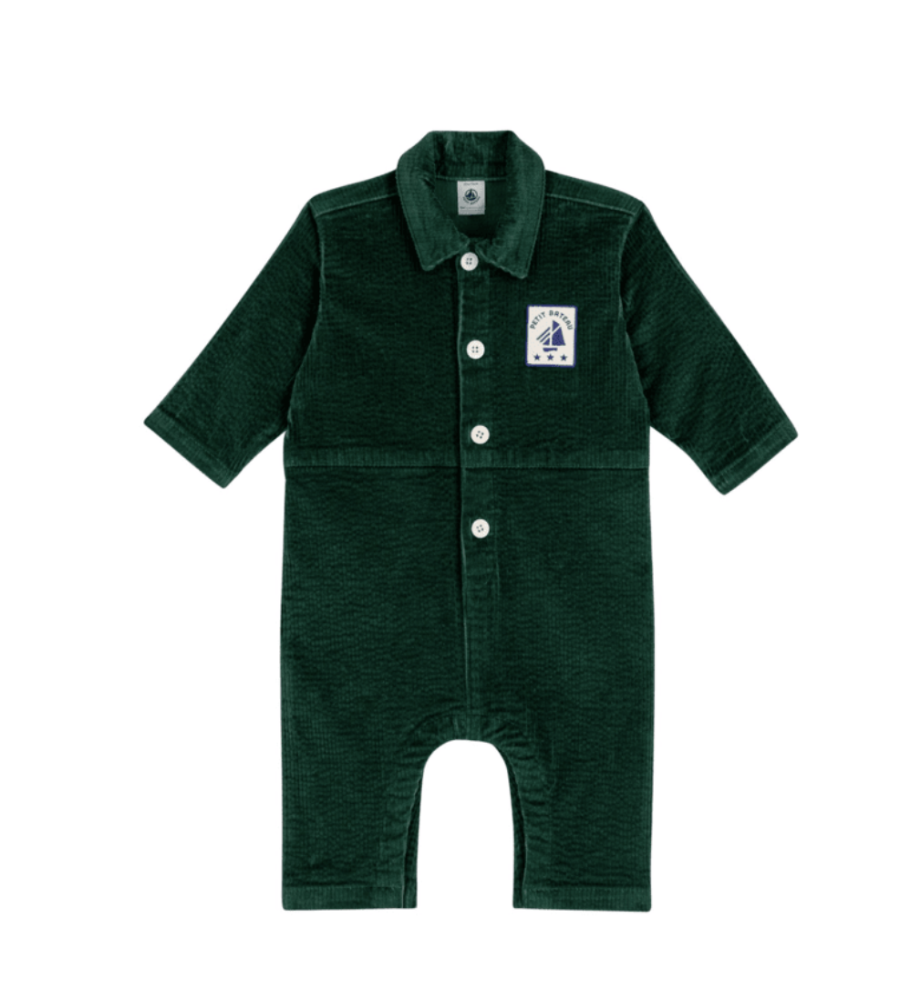 Combinaison Longue velours Evergreen bébé — 6 mois