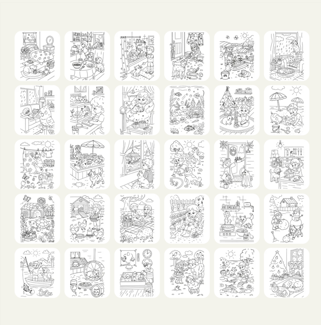 REFILL KIDYDRAW-PAD  "ANIMAUX DE COMPAGNIE" 6