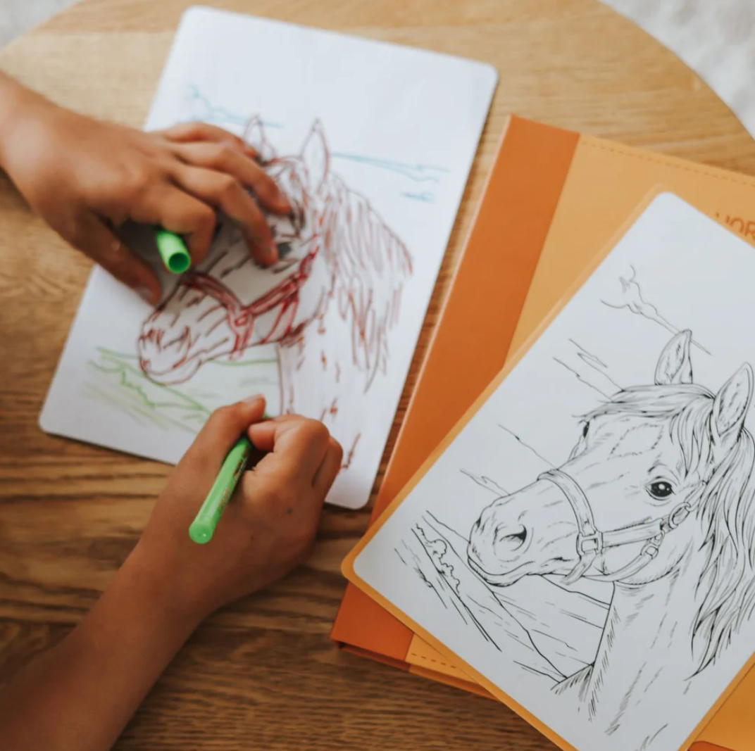 REFILL KIDYDRAW-PAD "CHEVAUX" 10