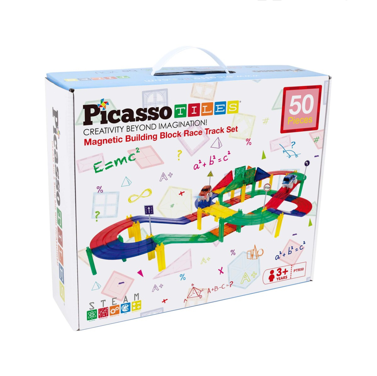 50pc Magnetic Race track set wit