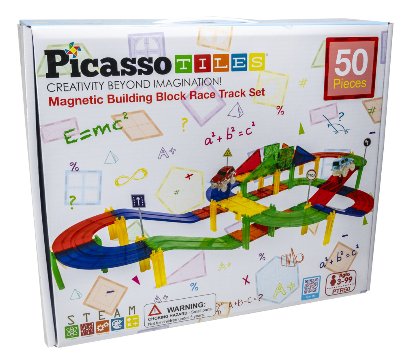 50pc Magnetic Race track set wit 2