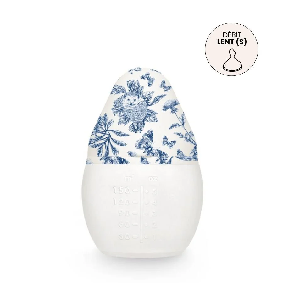 Coffret Biberon + Doudou | Tartine et Chocolat "Toile de Jouy" Bleu 2