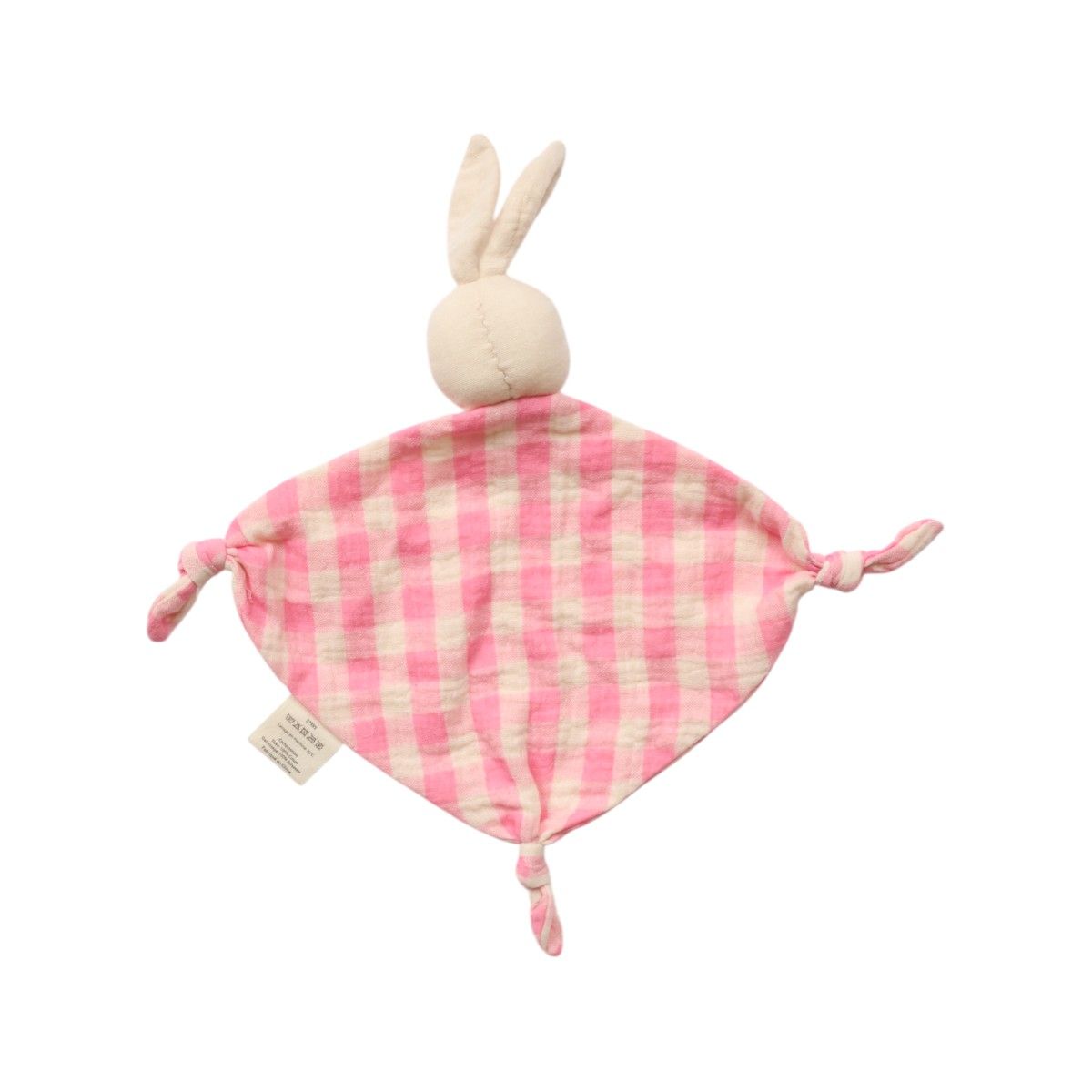 Doudou plat lapin rose - Chichi pompon 2