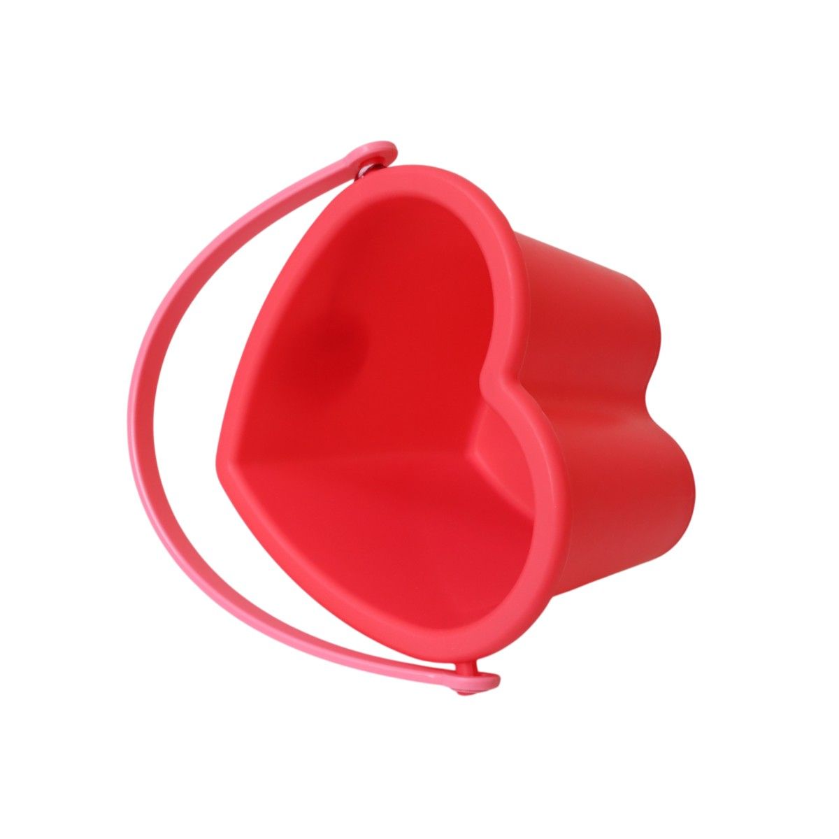 Seau de plage cœur rose 2