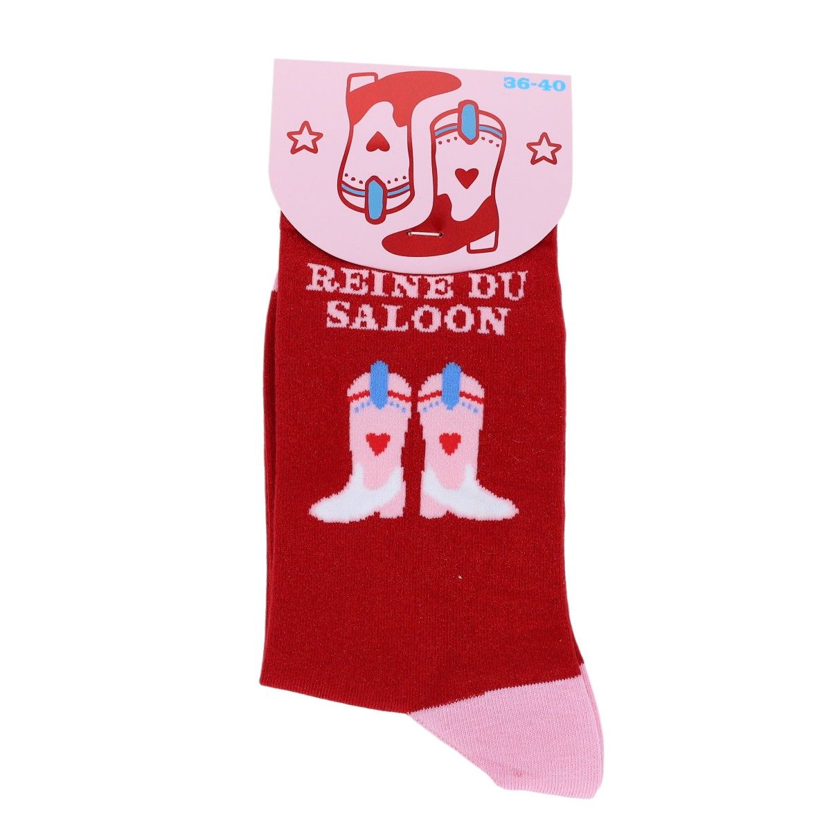 Chaussettes femme à paillettes rouges "reine du saloon" - Rodéo Disco 4