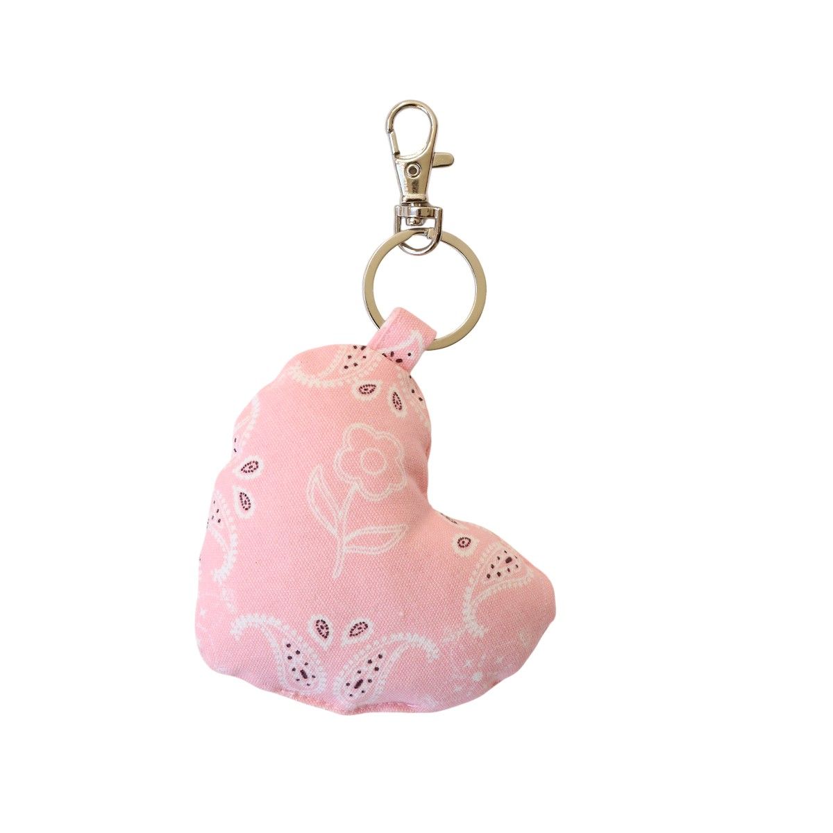 Porte-clés coeur motifs bandana rose - Rodéo Disco