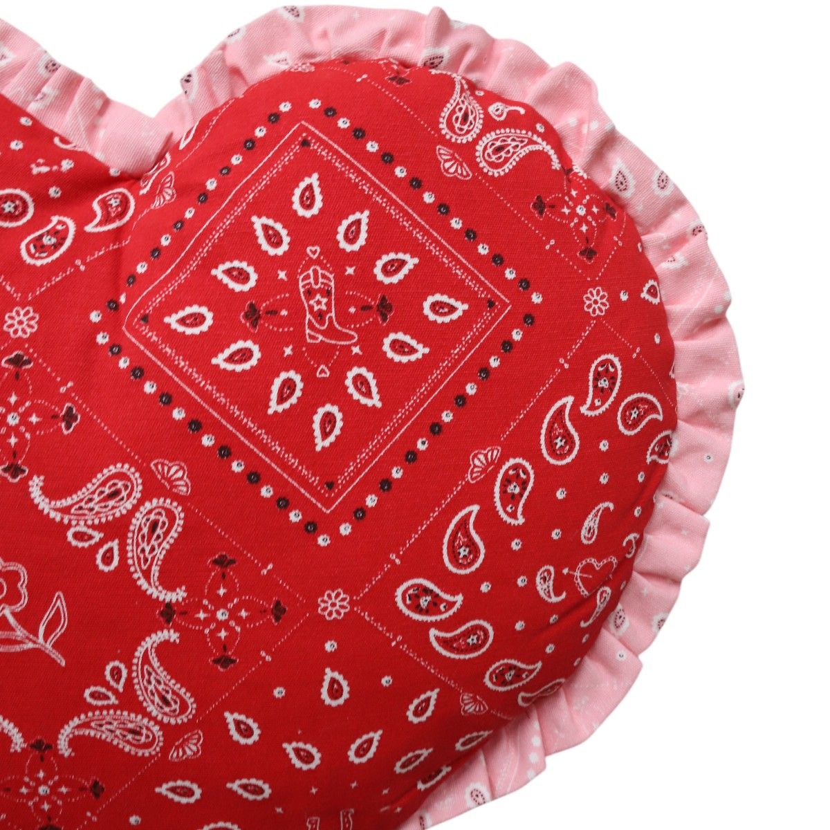 Coussin cœur rouge et rose - Rodéo Disco 2
