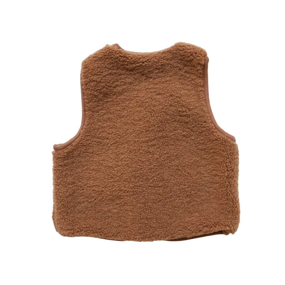 Gilet sans manches sherpa marron ours - Petit déj 3